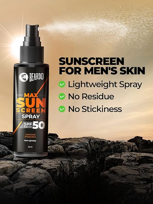 Beardo Max Sunscreen Spf 50 & Pa+++ Spray